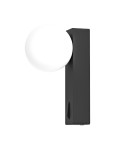 Open Design Highlights Boletta Parette Nero Switch Kinkiet 1xG9 Max 8W LED 230V Biały Opal|Czarny OR85570 Open Design Highlights Boletta Parette Nero Switch Kinkiet 1xG9 Max 8W LED 230V Biały Opal|Czarny OR85570