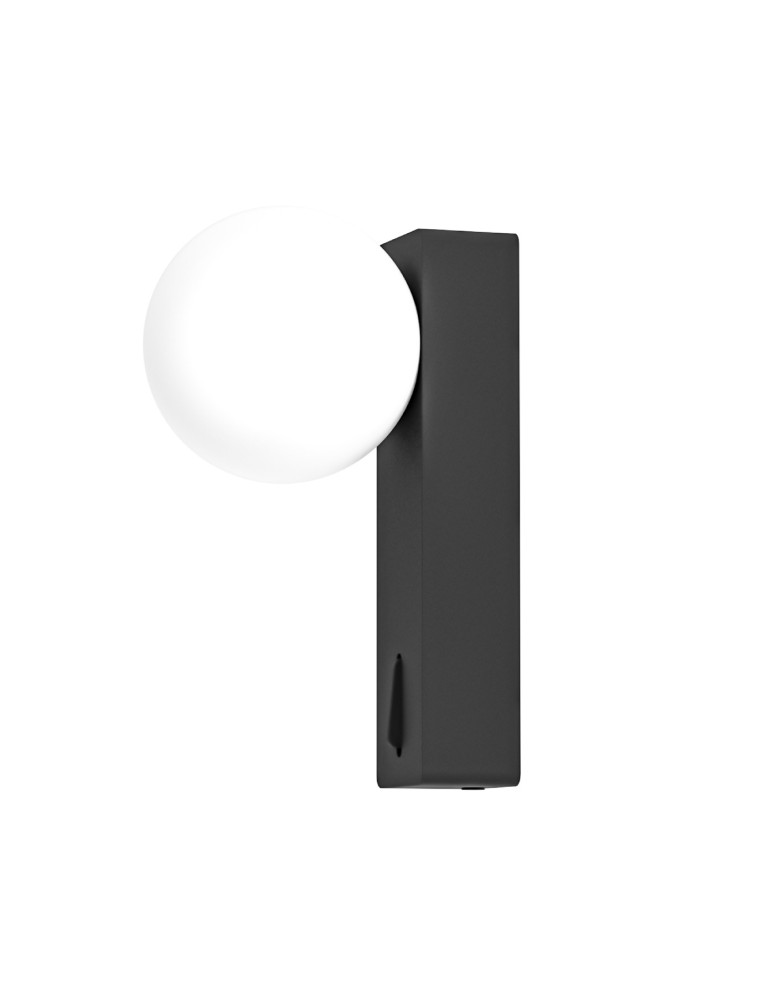 Open Design Highlights Boletta Parette Nero Switch Kinkiet 1xG9 Max 8W LED 230V Biały Opal|Czarny OR85570 Open Design Highlights Boletta Parette Nero Switch Kinkiet 1xG9 Max 8W LED 230V Biały Opal|Czarny OR85570