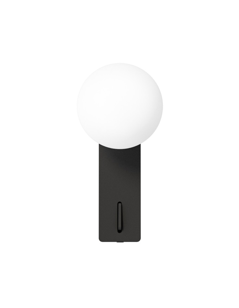 Open Design Highlights Boletta Parette Nero Switch Kinkiet 1xG9 Max 8W LED 230V Biały Opal|Czarny OR85570 Open Design Highlights Boletta Parette Nero Switch Kinkiet 1xG9 Max 8W LED 230V Biały Opal|Czarny OR85570