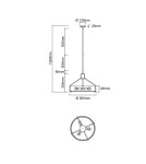 Lampy wiszące w stylu Hampton - Open Design Highlights Doretto Satin Nikiel 50 Wisząca 3xE27 Max 15W LED 230V Biały Kremowy|Biały Matowy|Satynowy Nikiel OR85 - product 3