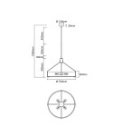 Lampy wiszące w stylu Hampton - Open Design Highlights Doretto Satin Nikiel 70 Wisząca 6xE27 Max 15W LED 230V Biały Kremowy|Biały Matowy|Satynowy Nikiel OR85 - product 3