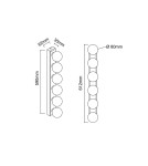 Kinkiety łazienkowe - Open Design Highlights Merino Parette Cromo 60 IP44 Kinkiet 6xG9 Max 8W LED 230V Biały Opal|Chrom OR85693 - product 5