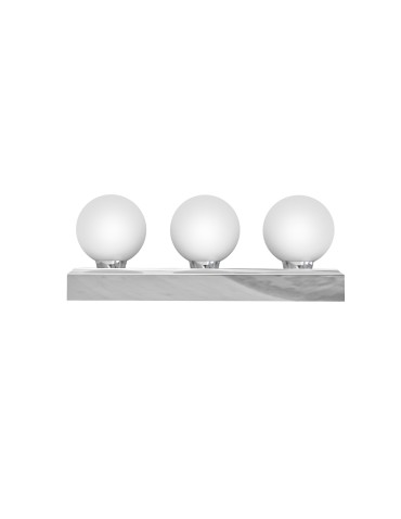 Open Design Highlights Merino Parette Cromo 30 IP44 Kinkiet 3XG9 Max 8W LED 230V Biały Opal|Chrom OR85709 - produkt 2