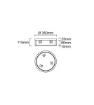 Lampy sufitowe Hampton - Open Design Highlights Sandro PL Satin Nikiel  35 Plafon/Lampa Sufitowa 3xE14 Max 12W LED 230V Biały Kremowy|Biały Matowy|Saty - product 3
