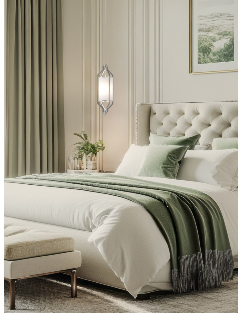 Open Design Highlights Zundo Satin Nikiel 20 Wisząca 1xE27 Max 15W LED 230V Biały Kremowy|Biały Matowy|Satynowy Nikiel OR8585