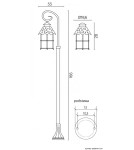 Lampy ogrodowe stojące - SU-MA Toledo K 5002/1 R Stojąca - product 5