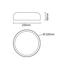Lampy sufitowe LED - Open Design Highlights Cedrone PL Bianco 22 CCT Plafon/Lampa Sufitowa  Biały OR85914 - product 4