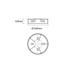 Lampy sufitowe klasyczne - Open Design Highlights Zalindro PL Old Gold 54 Plafon/Lampa Sufitowa 4xE27 Max 15W LED 230V Biały Kremowy|Biały Matowy|Złoto  - product 2