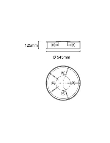 Open Design Highlights Zalindro PL Gold 54 Plafon/Lampa Sufitowa 4xE27 Max 15W LED 230V Biały Kremowy|Biały Matowy|Złoto OR86 - produkt 2