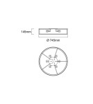 Lampy sufitowe klasyczne - Open Design Highlights Zalindro PL Nero 74 Plafon/Lampa Sufitowa 6xE27 Max 15W LED 230V Biały Kremowy|Biały Matowy|Czarny OR86 - product 3