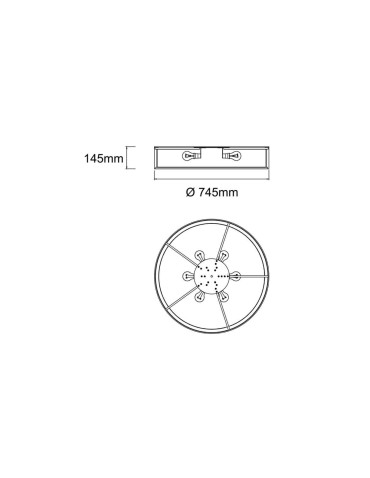 Open Design Highlights Zalindro PL Gold  74 Plafon/Lampa Sufitowa 6xE27 Max 15W LED 230V Biały Kremowy|Biały Matowy|Złoty OR8 - produkt 2