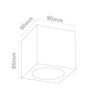 Małe lampy sufitowe - Open Design Highlights Cubo Nero Gold Oprawa Nastropowa 1xGU10 Max 8W LED 230V Czarny Połysk|Złoto OR86300 - product 3