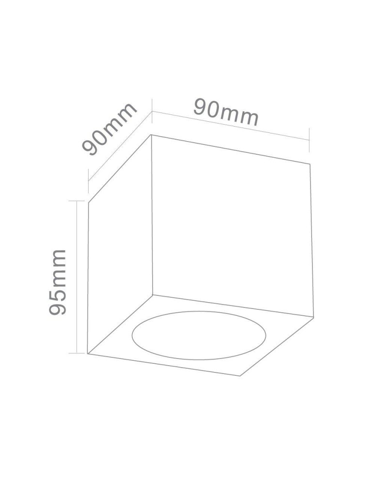 Małe lampy sufitowe - Open Design Highlights Cubo Nero Gold Oprawa Nastropowa 1xGU10 Max 8W LED 230V Czarny Połysk|Złoto OR86300 - product kolory-swiatla.pl 3