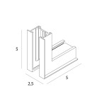 Akcesoria do szynoprzewodów magnetycznych - Maxlight Kątownik Do Użycia Przy Uskoku Na Suficie. Do Szyn NT0011, NT0012- Micro11 Czarny NT0015 - product 2