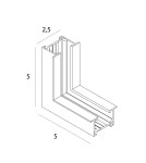 Akcesoria do szynoprzewodów magnetycznych - Maxlight Kątownik Ściana/Sufit Do Szyn NT0011, NT0012- Micro11 Czarny NT0014 - product 2