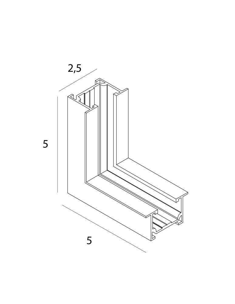 Akcesoria do szynoprzewodów magnetycznych - Maxlight Kątownik Ściana/Sufit Do Szyn NT0011, NT0012- Micro11 Czarny NT0014 - product kolory-swiatla.pl 2