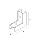 Akcesoria do szynoprzewodów magnetycznych - Maxlight Kątownik Do Użycia Przy Uskoku Na Suficie. Do Szyn NT0006, NT0007- Micro11 Czarny NT0010 - product 2