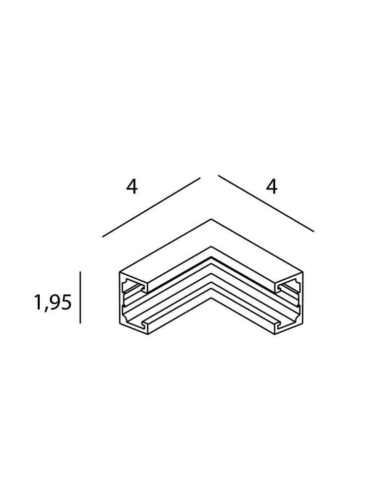 Akcesoria do szynoprzewodów magnetycznych - Maxlight Kątownik Ściana/Sufit. Do Szyn NT0006, NT0007- Micro11 Czarny NT0009 - product kolory-swiatla.pl 2