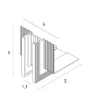 Akcesoria do szynoprzewodów magnetycznych - Maxlight Kątownik Do Użycia Przy Uskoku Na Suficie. Do Szyn NT0001, NT0002- Micro11 Czarny NT0005 - product 2