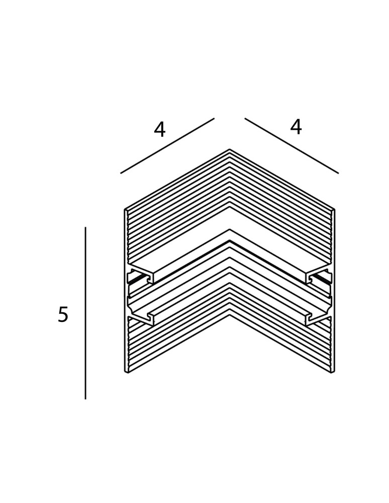 Akcesoria do szynoprzewodów magnetycznych - Maxlight Kątownik Ściana/Sufit Do Szyn NT0001, NT0002- Micro11 Czarny NT0004 - product kolory-swiatla.pl 2