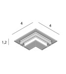Akcesoria do szynoprzewodów magnetycznych - Maxlight Kątownik 90°. Montaż Na Sufit Lub Ścianę. Do Szyn NT0001,NT0002- Micro11 Czarny NT0003 - product 2