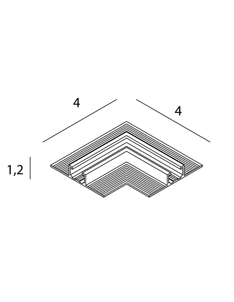 Akcesoria do szynoprzewodów magnetycznych - Maxlight Kątownik 90°. Montaż Na Sufit Lub Ścianę. Do Szyn NT0001,NT0002- Micro11 Czarny NT0003 - product kolory-swiatla.pl 2