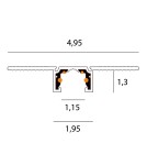 Szyny magnetyczne - Maxlight Szynoprzewód Micro11 Czarny Wpuszczany Kg 2Mb NT0002 - product 2
