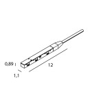 Lampy do szyn magnetycznych - Maxlight Końcówka Zasilająca Zasilacza Zewnętrznego- Micro11 Czarna NA0001 - product 2