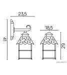 Kinkiety zewnętrzne - SU-MA CADIZ K 3012/1/Z Kinkiet - product 5