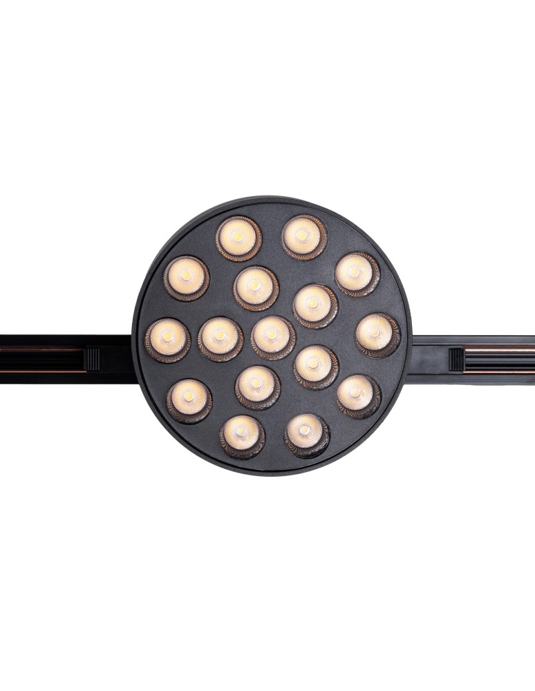 Maxlight Raster 12W Czarny Okrągły 3000K On-Off- Micro11 N0012N