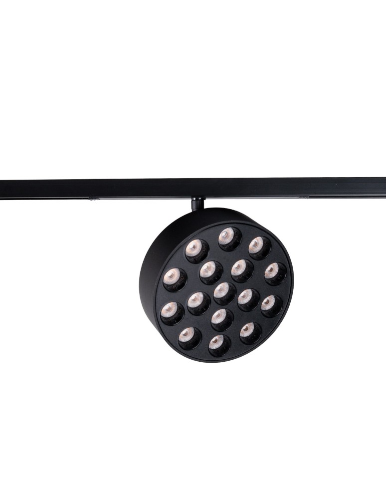 Maxlight Raster 12W Czarny Okrągły 3000K On-Off- Micro11 N0012N