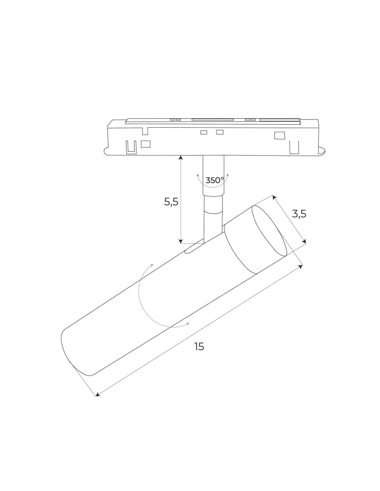 Maxlight Lampa Magnetyczna Złota System DALI 8W 578lm 3000K M0049D Maxlight Lampa Magnetyczna Złota System DALI 8W 578lm 3000K M0049D