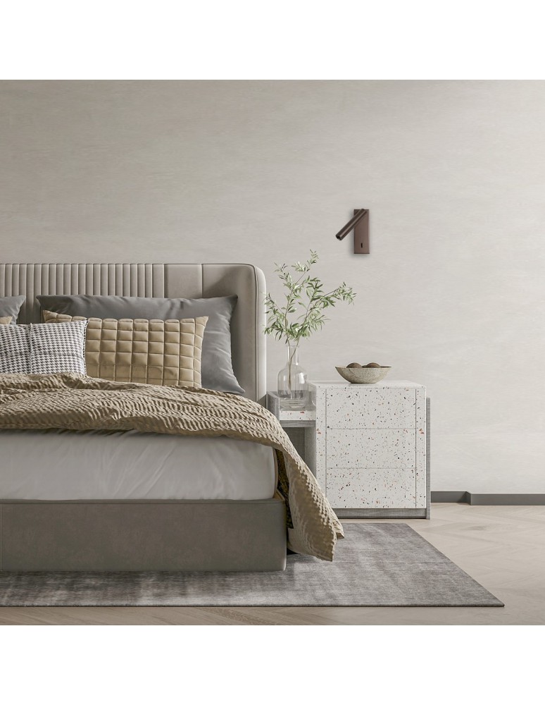 Kinkiety do sypialni - Italux Cali Kinkiet 3000K 153lm Kawowy WL-21017-CFF - product kolory-swiatla.pl 2