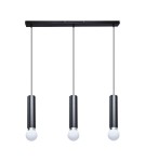 Lampy wiszące na listwie - Italux Macera Wisząca 3xE27 piaskowy czarny PND-33849-3-BK - product 3