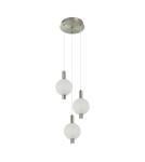 Lampy wiszące potrójne - Italux Lenti Wisząca LED 18W 3000K 1507 lm Czarny, złoty PND-83631-3-SC-WH - product 3