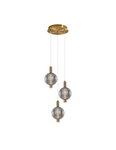 Italux Lenti Wisząca LED 18W 3000K 720 lm Czarny, złoty PND-83631-3-BRO-SG