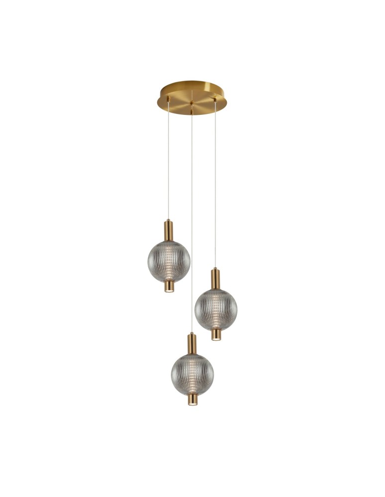 Italux Lenti Wisząca LED 18W 3000K 720 lm Czarny, złoty PND-83631-3-BRO-SG