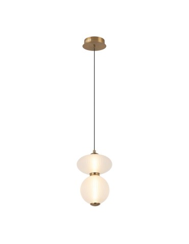 Italux Nico Wisząca LED 8W 3000K 825 lm Czarny, złoty PND-8545-2-AB-WH
