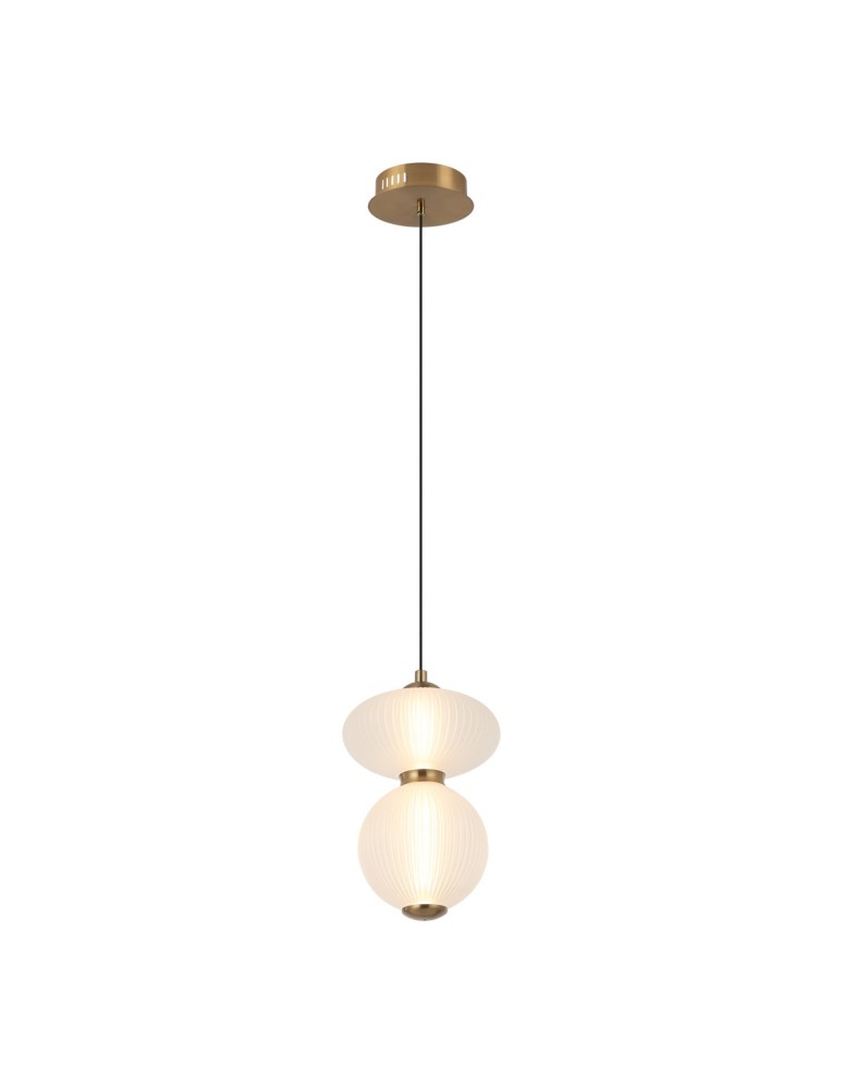 Italux Nico Wisząca LED 8W 3000K 825 lm Czarny, złoty PND-8545-2-AB-WH