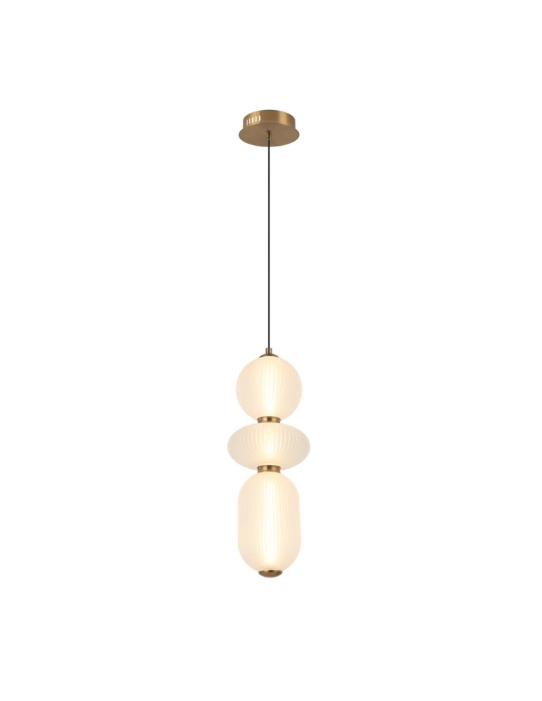 Italux Nico Wisząca LED 15W 3000K 1492 lm Czarny, złoty PND-8545-3-AB-WH
