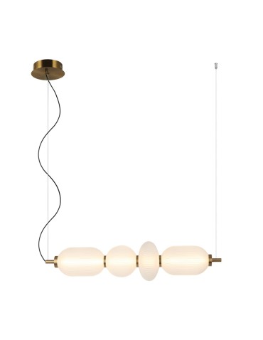 Italux Nico Wisząca LED 18W 3000K 1925 lm Czarny, złoty PND-8545-4H-AB-WH