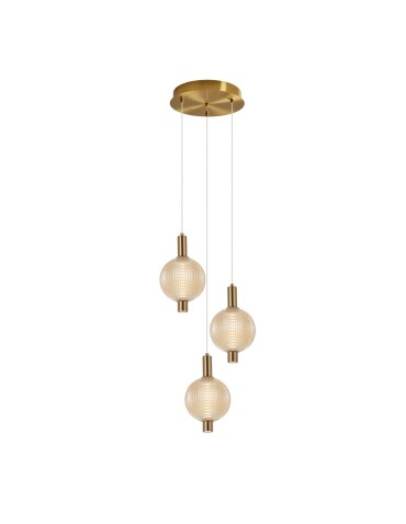 Italux Lenti Wisząca LED 18W 3000K 1340 lm Czarny, złoty PND-83631-3-AB-AMB