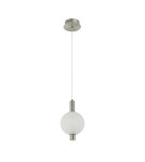 Lampy wiszące pojedyncze - Italux Lenti Wisząca LED 7W 3000K 595 lm Czarny, złoty PND-83631-1-SC-WH - product 3
