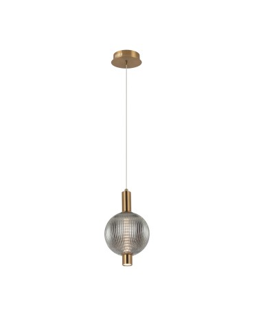 Italux Lenti Wisząca LED 7W 3000K 310 lm Czarny, złoty PND-83631-1-BRO-SG