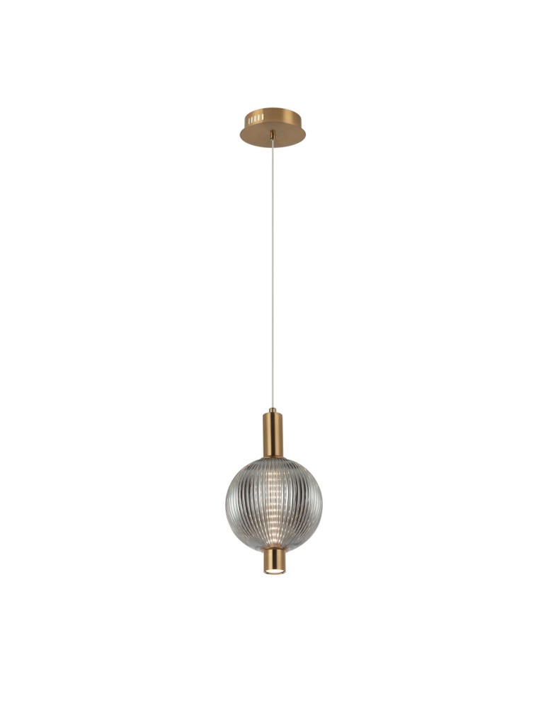 Italux Lenti Wisząca LED 7W 3000K 310 lm Czarny, złoty PND-83631-1-BRO-SG