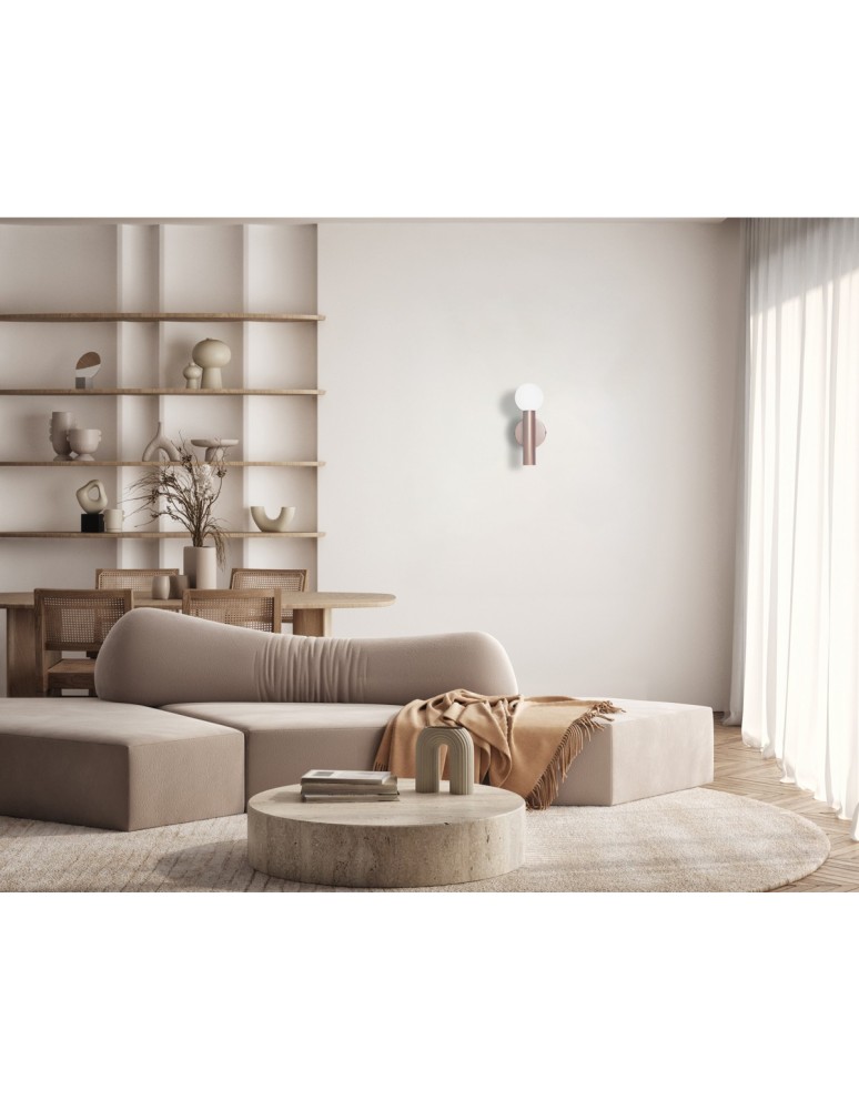Kinkiety w stylu skandynawskim - Italux Filano Kinkiet 1xG9 Kawowy WL-33574-1-CF - product kolory-swiatla.pl 2