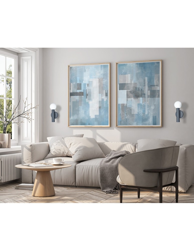 Kinkiety w stylu skandynawskim - Italux Filano Kinkiet 1xG9 piaskowy czarny WL-33574-1-BK - product kolory-swiatla.pl 2
