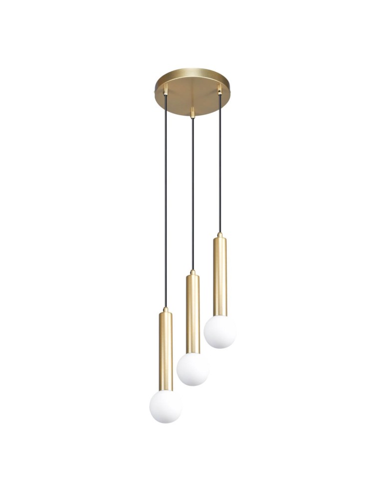 Lampy wiszące potrójne - Italux Filano Wisząca 3xG9 Złoty PND-33574-3-GD - product kolory-swiatla.pl 3