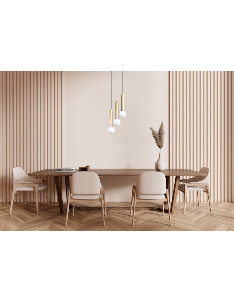 Lampy wiszące potrójne - Italux Filano Wisząca 3xG9 Złoty PND-33574-3-GD - product kolory-swiatla.pl 2