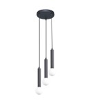 Lampy wiszące potrójne - Italux Filano Wisząca 3xG9 piaskowy czarny PND-33574-3-BK - product 3